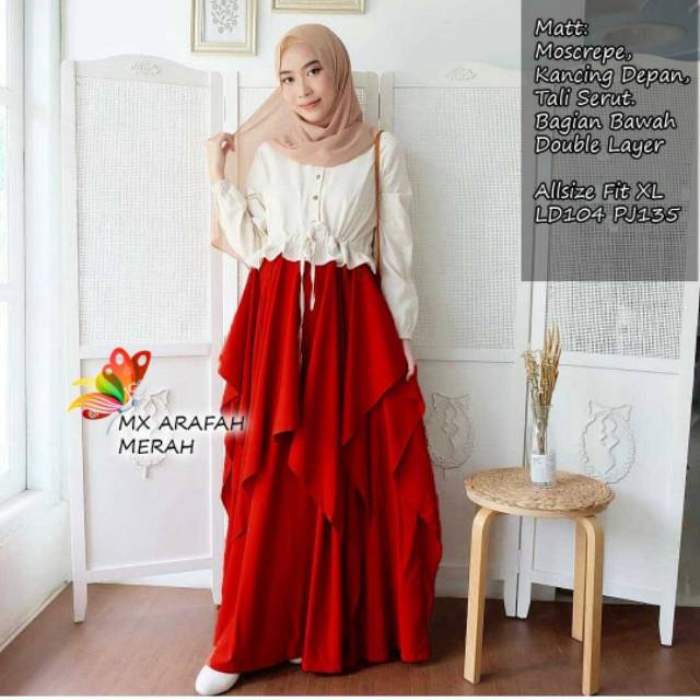 MAXI ARAFAH CREAM 4 warna