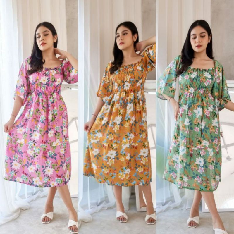 Daster Bali Alexa / Daster Bali Panjang / Daster Bali Dada Kerut