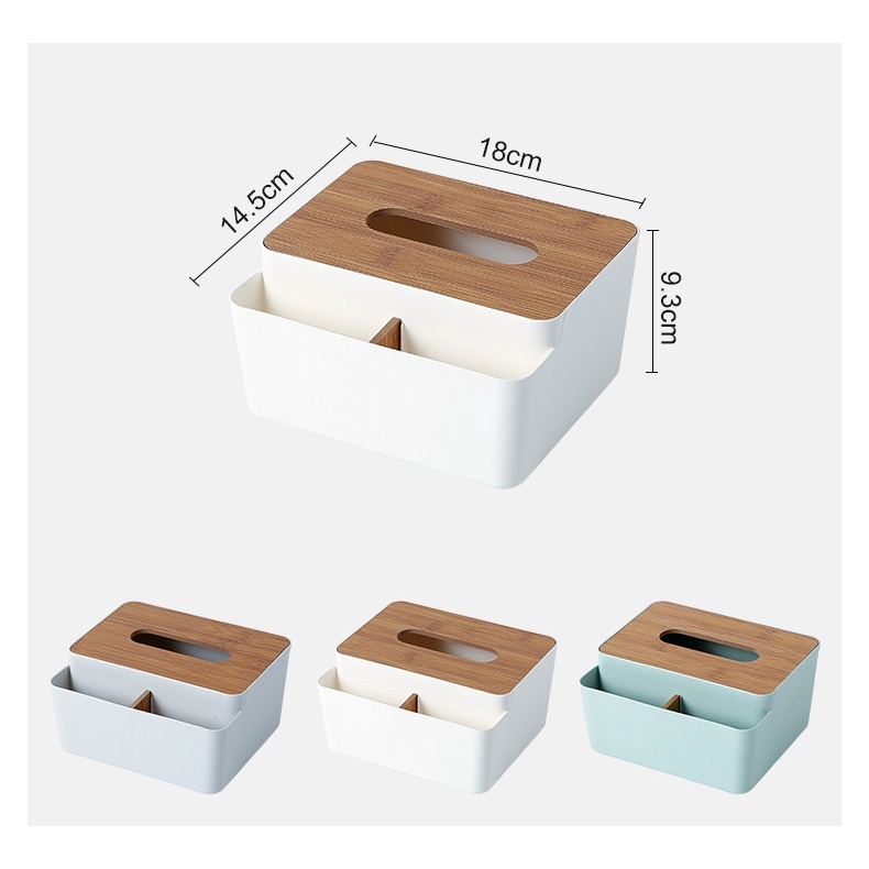 TEMPAT TISU / TISSUE BOX / TEMPAT TISSUE DENGAN SEKAT MINIMALIS AESTHETIC KOTAK TISSUE PENYIMPANAN MULTIFUNGSI