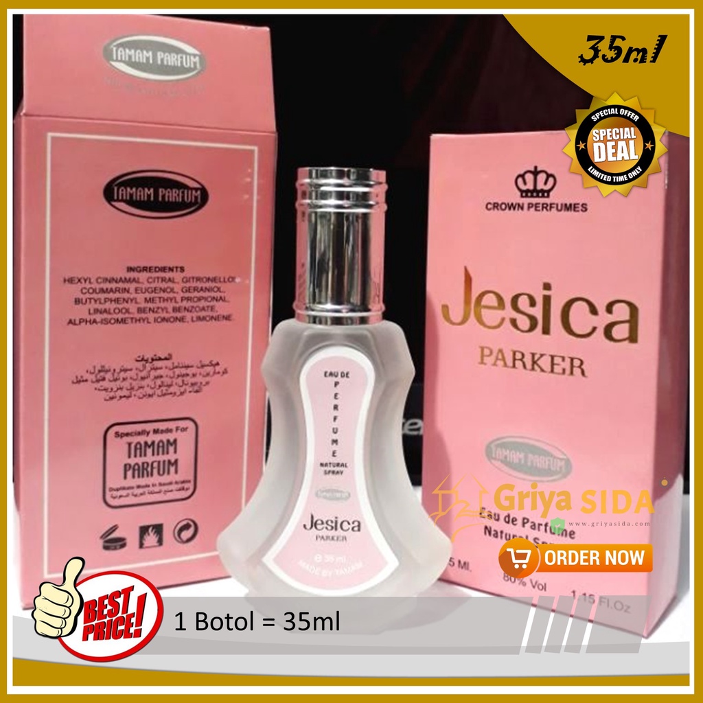 Parfum Jesica Spray 35ml TAMAM original minyak wangi silver mirip al rehab spray PROMO!!