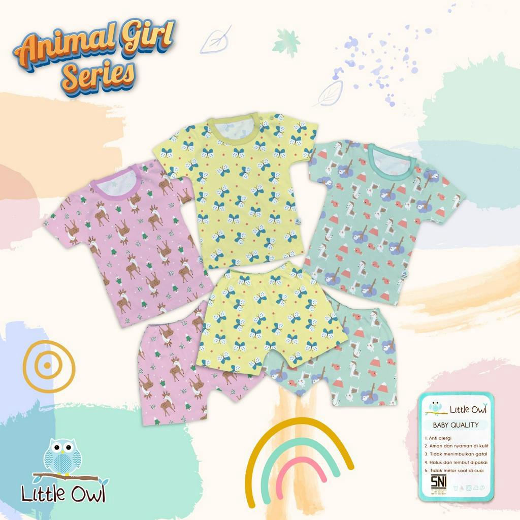 Little Owl 3 Setelan Panjang Oblong SML (3-18 Bulan) Baju Pendek Celana Pendek Baju Panjang Celana Panjang Baju Bayi Newborn Arevyonlineshop Pakaian Bayi Setelan Bayi Laki Laki Bayi Perempuan Set Baju Bayi Perempuan