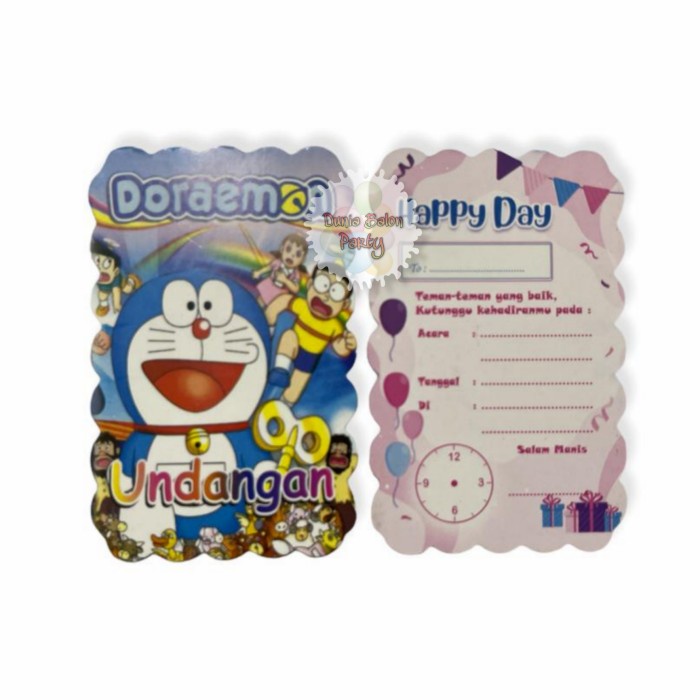Kartu Undangan Ulang Tahun Doraemon / Undangan Ultah Doraemon