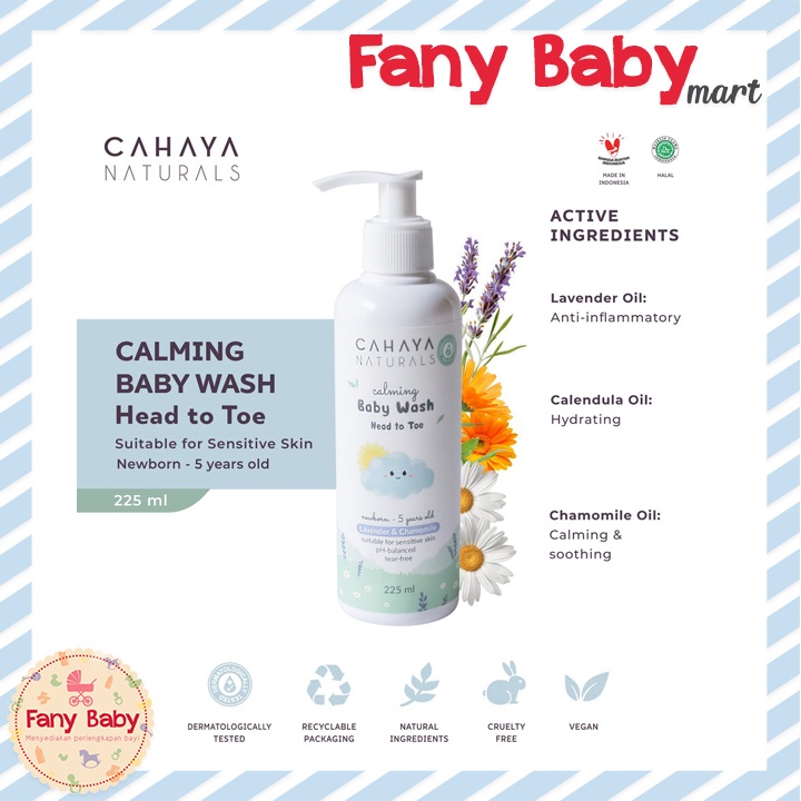 CAHAYA NATURALS CALMING BABY WASH HEAD TO TOE 225ML