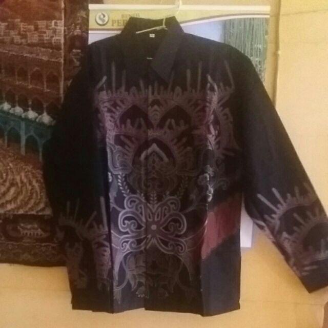 (1kg=4pcs) Kemeja Batik Lengan Panjang Batik Motif Giyandra Batik Solo Seragam Batik