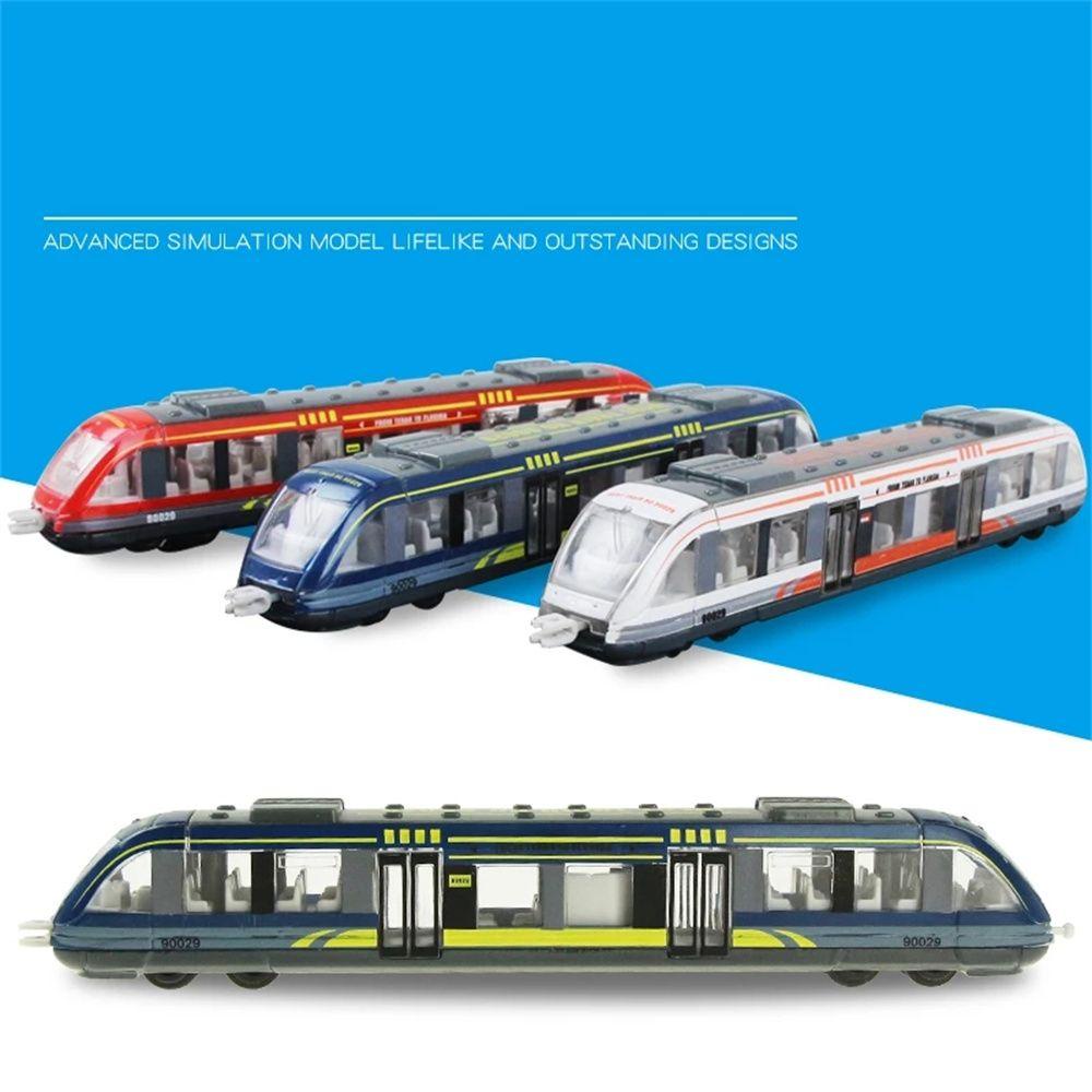 Needway Simulasi Kereta Mainan Anak Laki-Laki Istimewa Mainan Hadiah Metro Kereta Bawah Tanah Paduan Logam Diecast Kereta Mainan