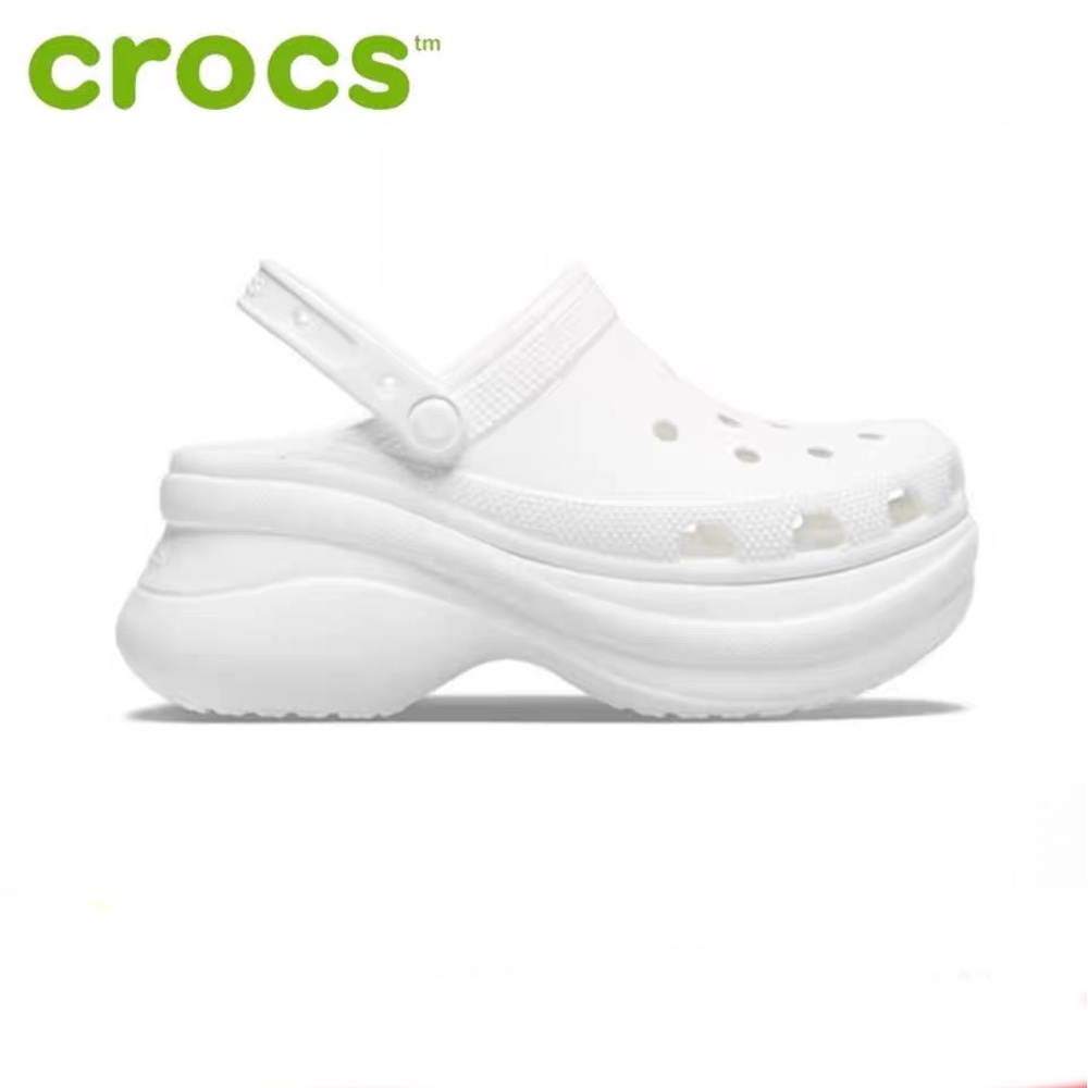 Crocs Classic Bae Clog   Sandal wanita  platform Chain Embellished Tinggi 7-8cm