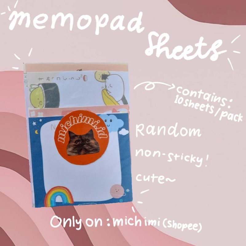 

Memopad Sheets Random Isi 10 Sheets
