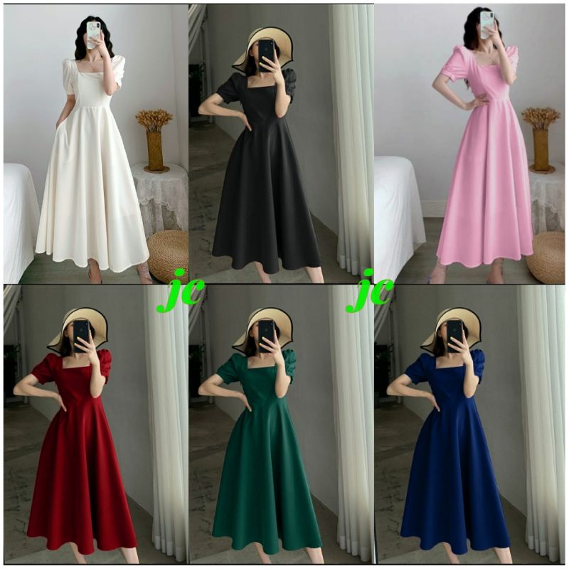 JCMC - Longdress Dara / Dress Elegant Wanita Terbaru / Dress Wanita Korean Style