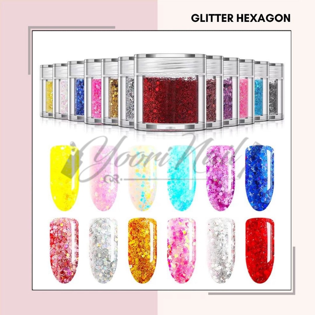 Glitter hexagon 5 grams glitter hexagon gliter pink blue red rainbow colors effects