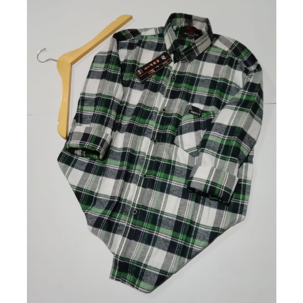 Kemeja Flanel Pria kualitas Premium Lengan Panjang Unisex Exklusif {murah} kemeja flanel wanita-F4