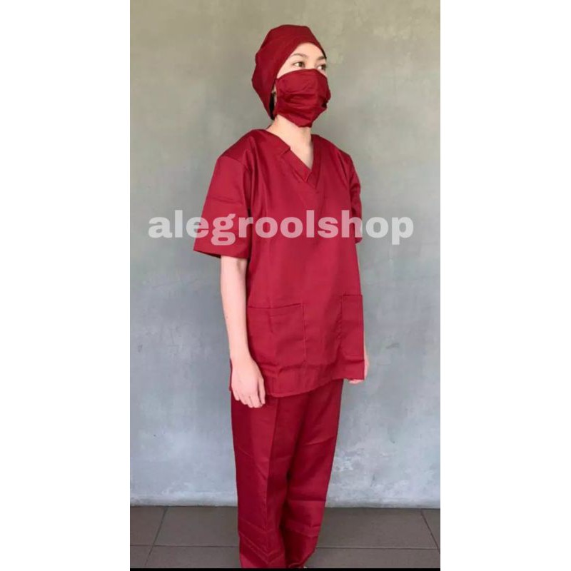 (S-XXL)BAJU OK LENGAN PENDEK BAJU DOKTER BAJU OPERASI SERAGAM MEDIS SETELAN BAJU PENDEK BAJU OKA SERAGAM OK SCRUB DOKTER