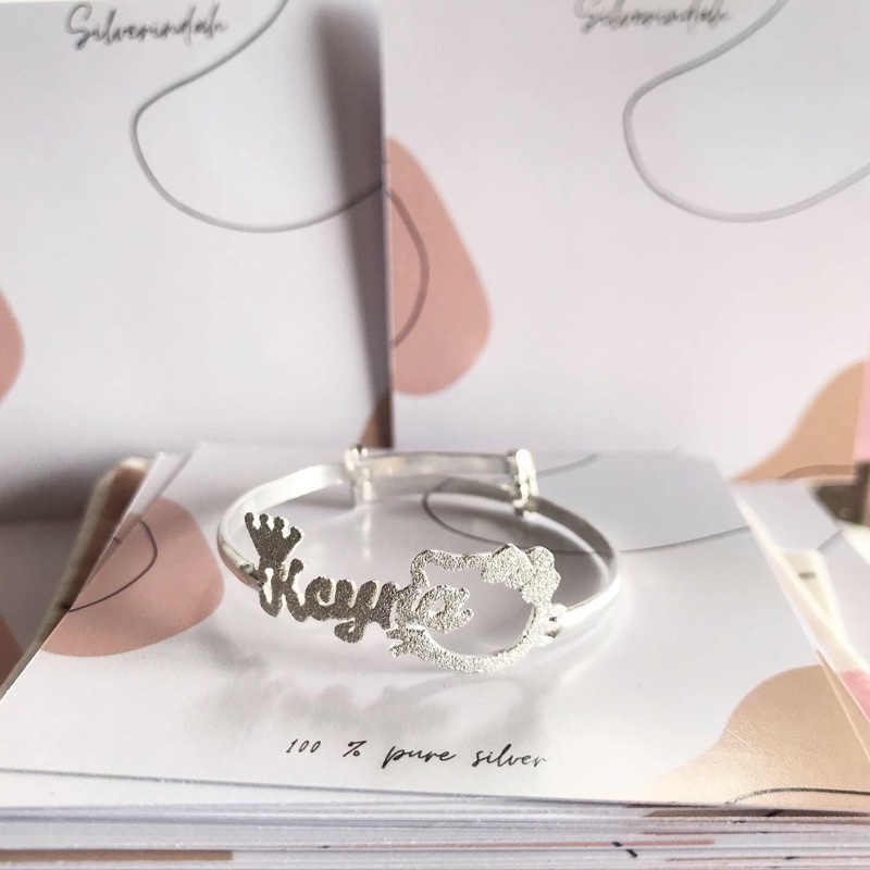 gelang keroncong bayi perak murni