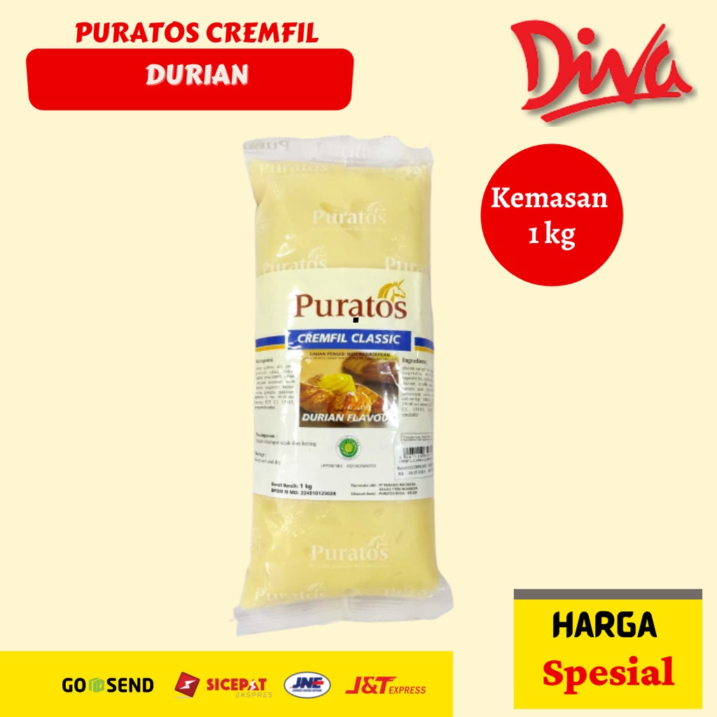 

[1 kg ] Puratos Cremfil Durian / Filling rasa Durian