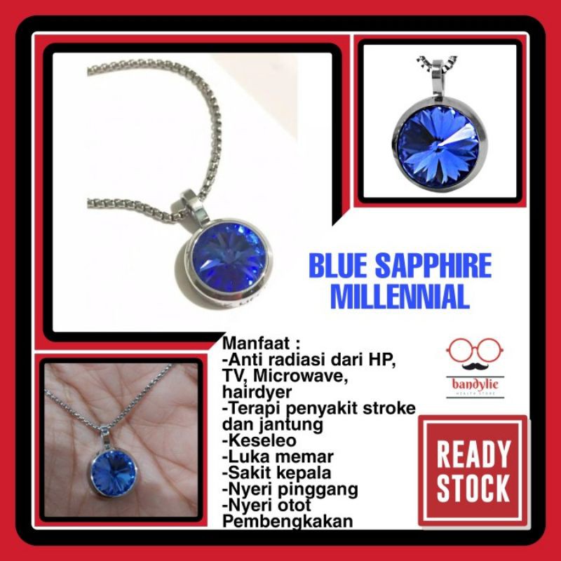 Kalung Kesehatan KK LIFORCE BLUE SAPPHIRE MILLENNIAL