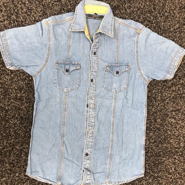 Preloved Kemeja Zara Man Denim Jeans Bekas Second