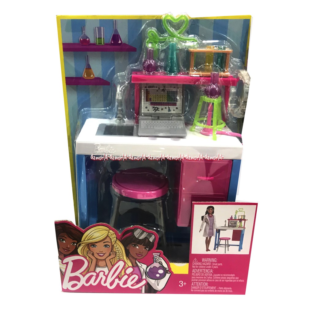 Barbie Desk Task Meja Belajar Boneka Berbi Barbie Doll Playset Aksesoris Barbie