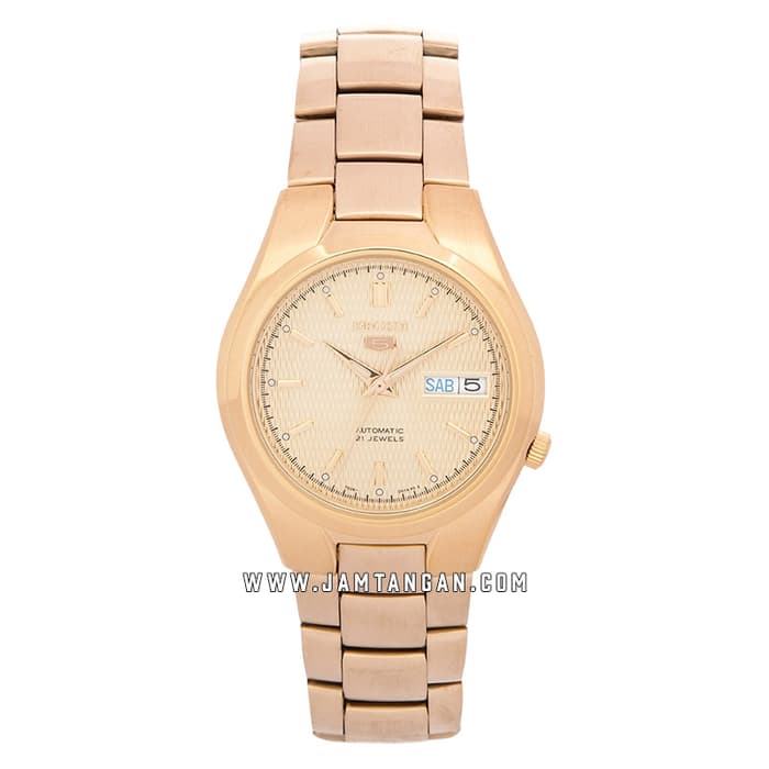 Seiko 5 SNK610K1 Automatic Gold Dial Gold Stainless Steel Strap