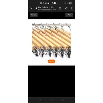 hanger kayu jepit besi 262( 1 lusin)
