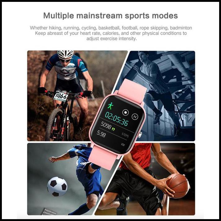 Colmi P8 Smartwatch Heart Rate Blood Pressure Sport Mirip Amazfit Gts - Biru Muda Promo