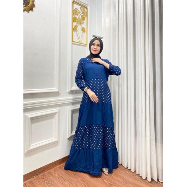 Baju Muslim Gamis Rayon Susun Gamis Susun Busui Polos Rempel Payung Seragam Pengajian