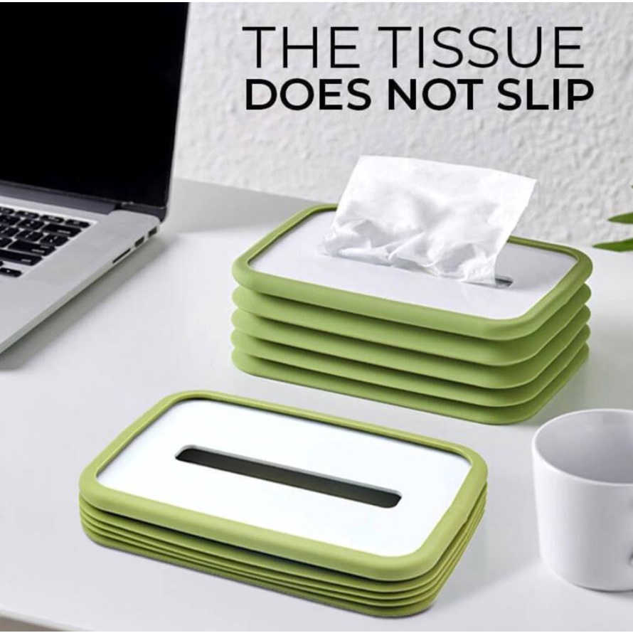 Kotak Tissue Lipat Silicone Elastic Tempat Tissue Box Silicon Elastis Tempat Tissue Lipat