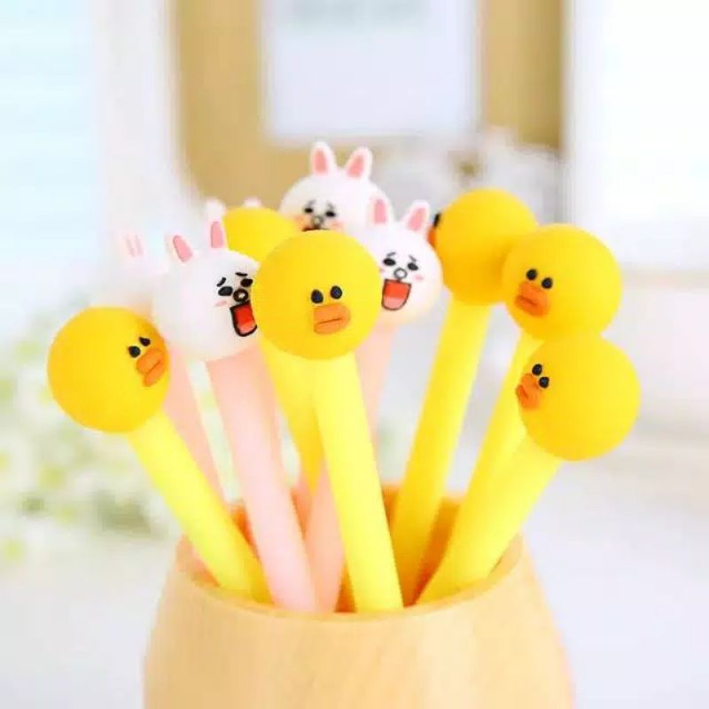 

Pulpen gel Cute Duck and Rabbit
