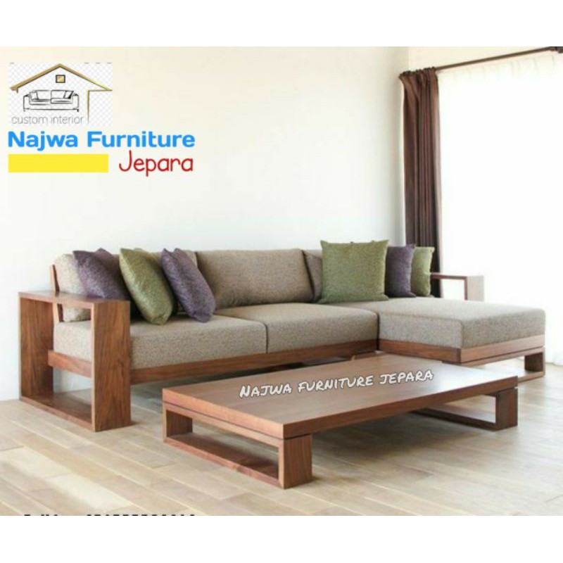 KURSI TAMU MINIMALIS JATI BANTALAN