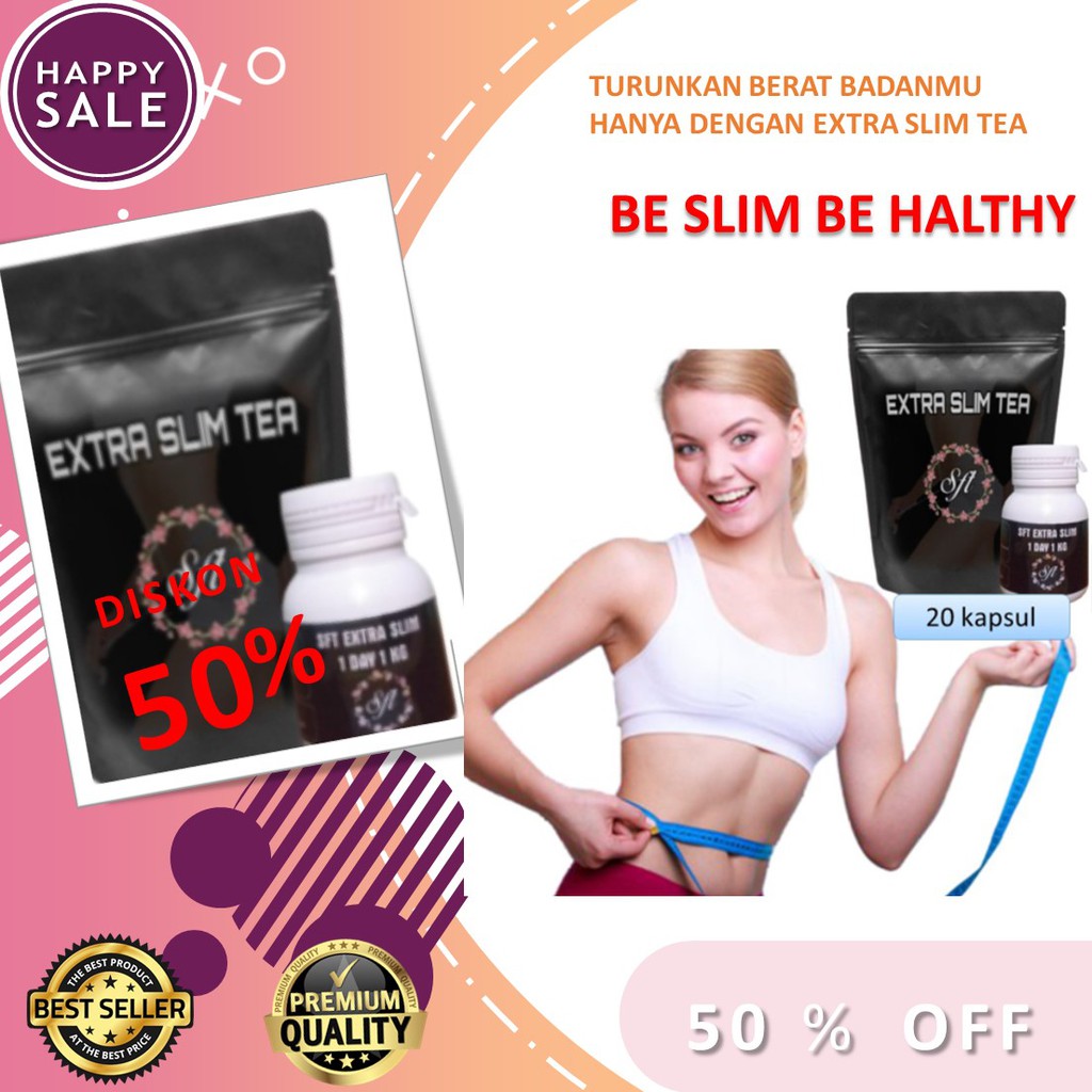 New SFT EXTRA SLIM ORIGINAL 20 kapsul /Suplemen asli dan Original Kesehatan / Obat Hebral/ Diet BPOM
