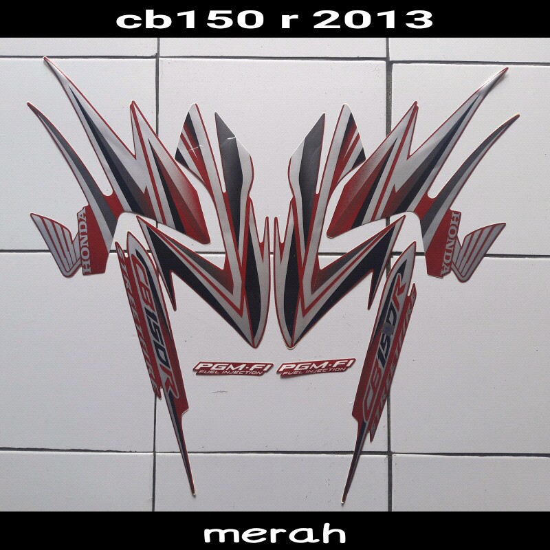 Stiker cb150r 2013 Merah
