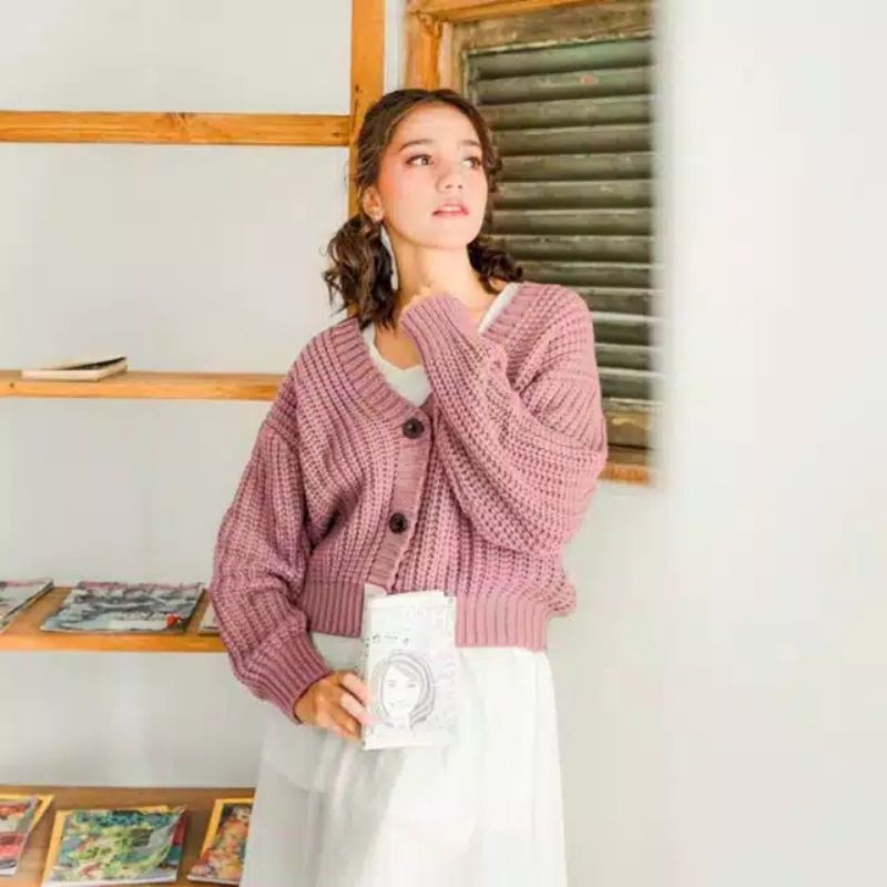 MURAH/ NAKARA CARDI RAJUT PREMIUM TEBAL /3Get Halus dan Adem-Nila