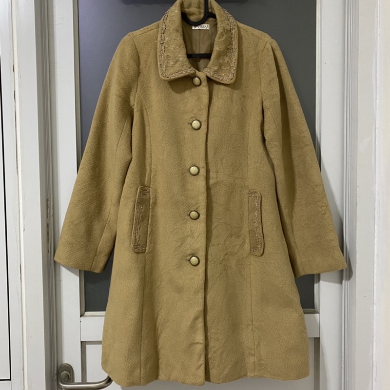 Coat Wool Axes Femme