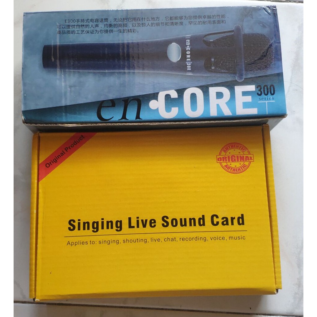 V8 external sound card microphone E300 set mobile phone computer K song live broadcast equipment