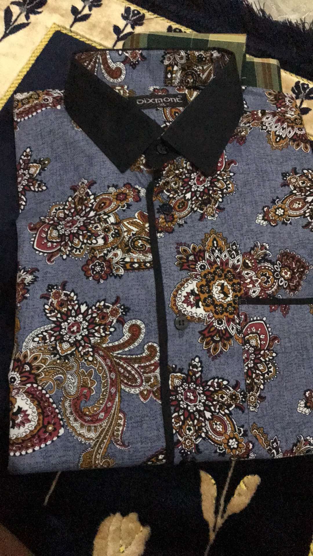 Kemeja Batik Pria Lengan Panjang Bl58 Katun Motif Modern Dixmont Semi Slimfit Premium