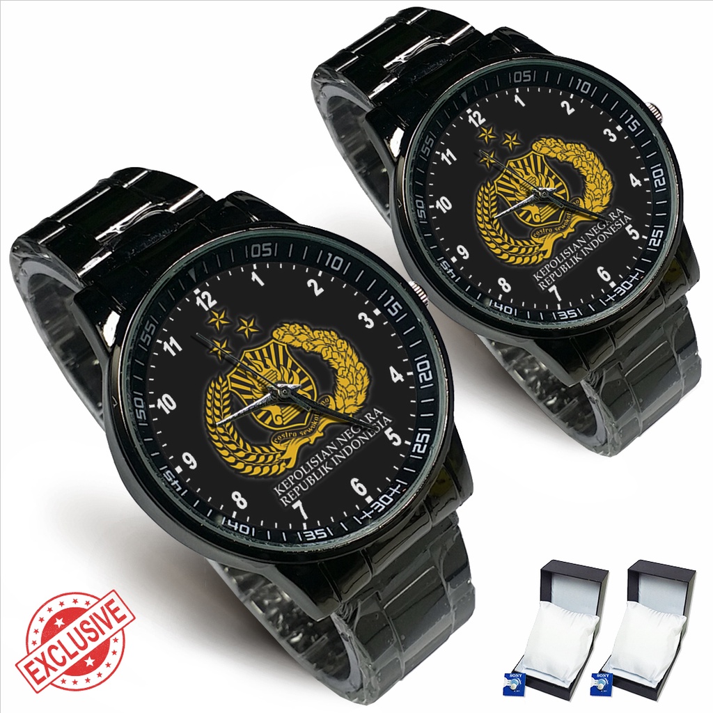 Jam Tangan Rantai Couple LAMBANG POLRI - 02 (Limited Edition)