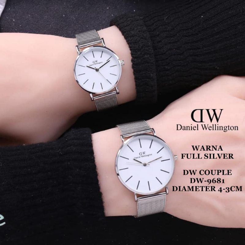 (Cod)Jam Tangan Couple Fashion WD Strap Rantai Pasir(Dikirim Jakarta)