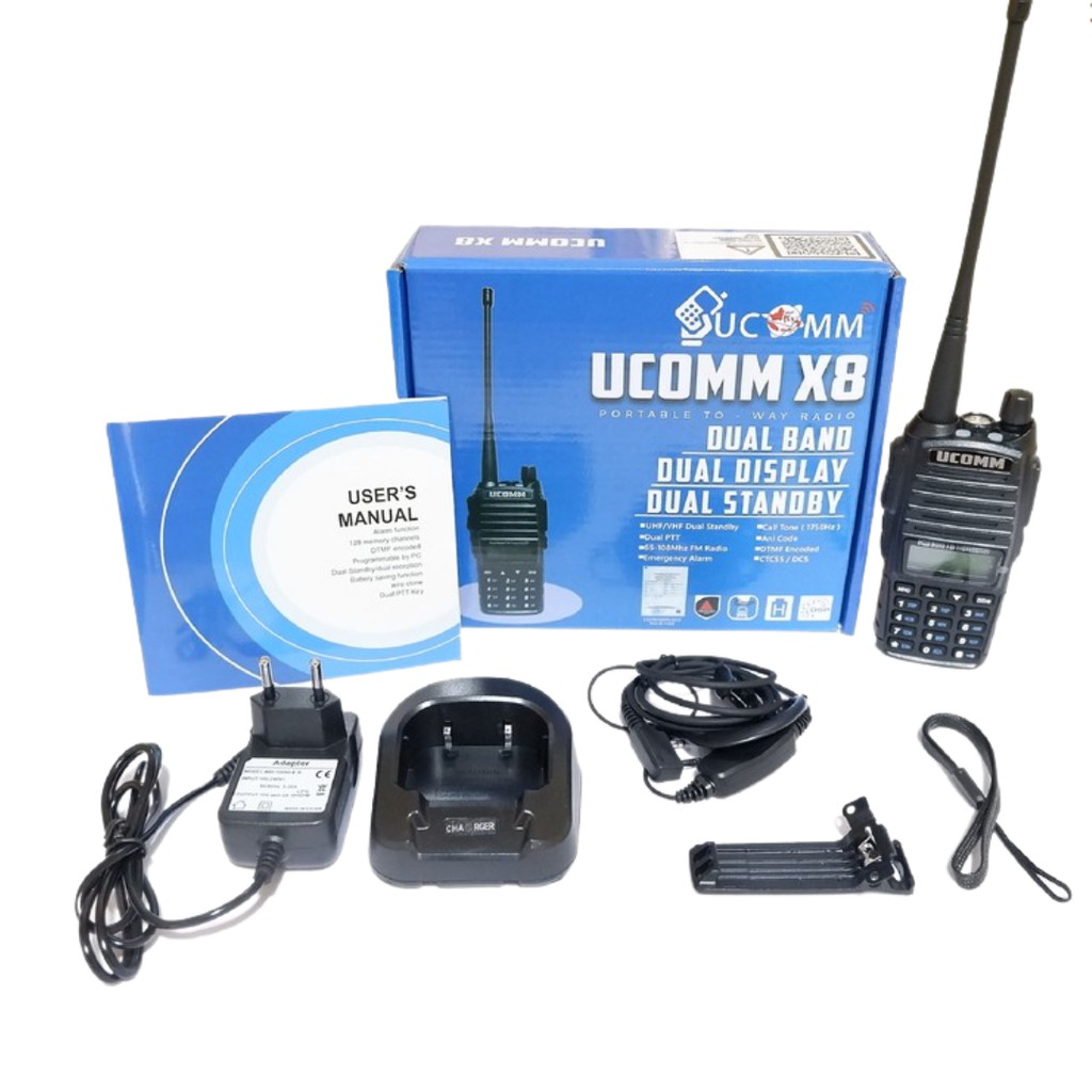 HANDY TALKY UCOMM X8-B X8B DUAL BAND NEW GARANSI RESMI POSTEL