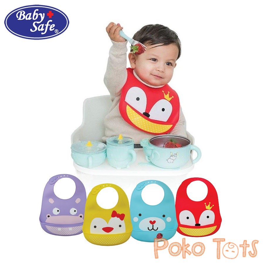 Baby Safe Foldable Bib Washable Slaber Celemek Makan Bayi Anak