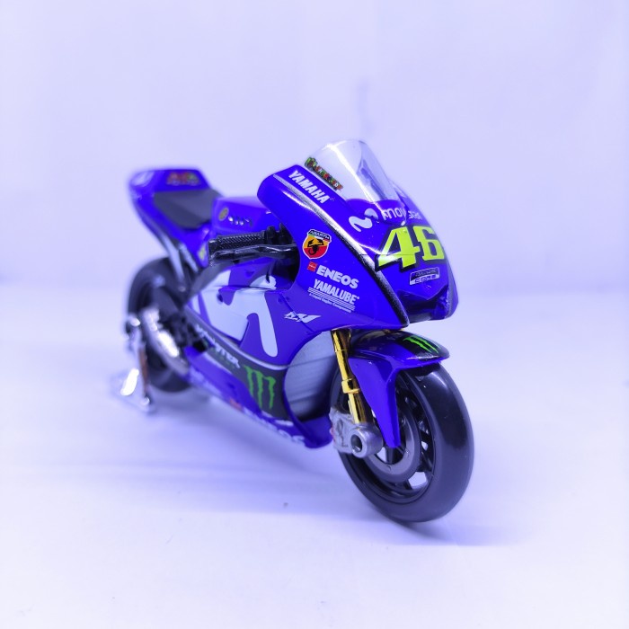 Diecast Motogp Yamaha YZR M1 VR46 1:18 Maisto Miniatur Motor gp Rossi