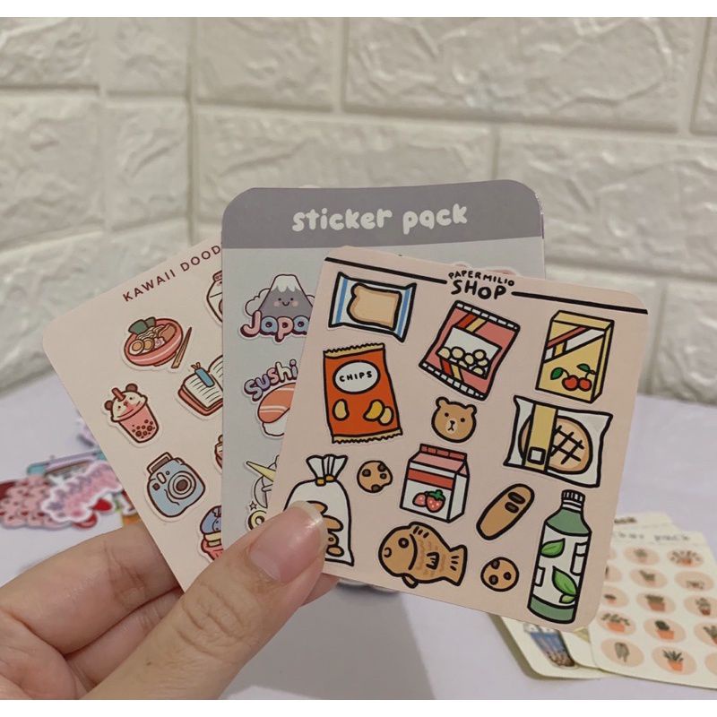 KIANDAA SS0006 sticker sheet mini aesthetic lucu kiss cut stiker hp laptop case polcos cute motif do