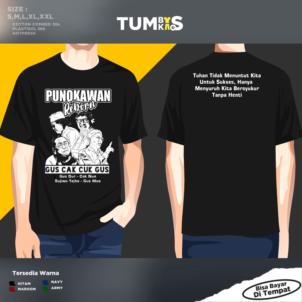 KAOS SANTRI MAIYAH CAK NUN ORIGINAL PREMIUM DISTRO PUNOKAWAN REBORN JANCUKERS GUS MUS SUJIWO TEDJO T