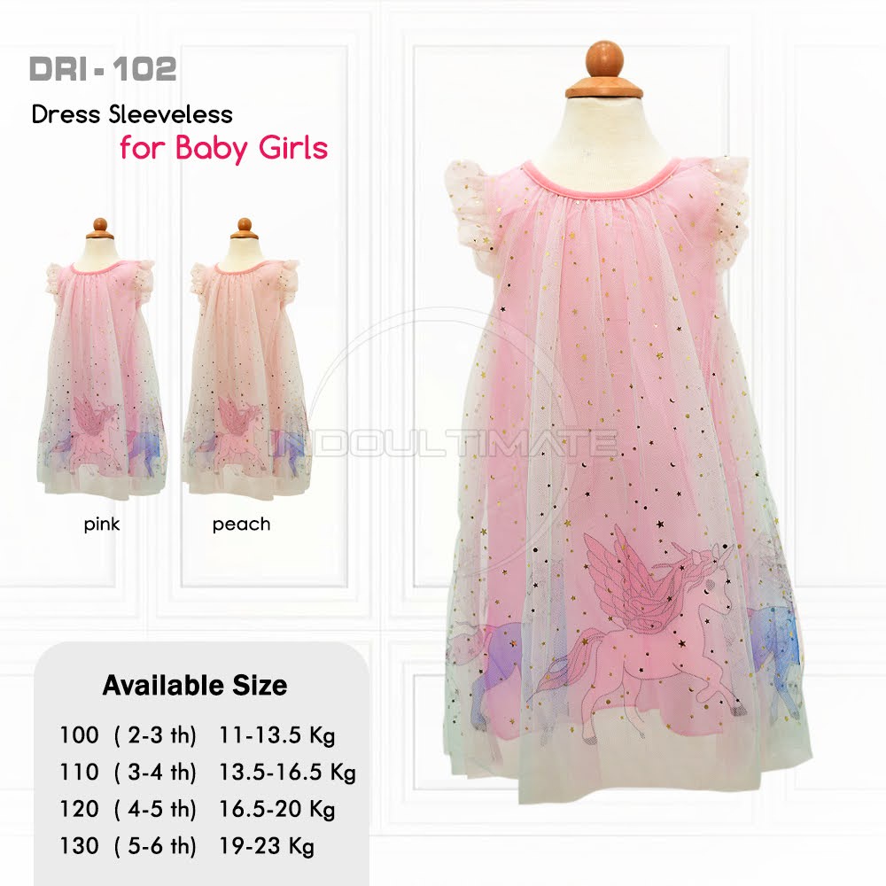 1Pcs Dress Pesta Bayi Import Dress Unicorn Bayi Perempuan DRI-102 Gaun Anak Perempuan Setelan Rok Tutu Bayi Pakaian Balita Cewek