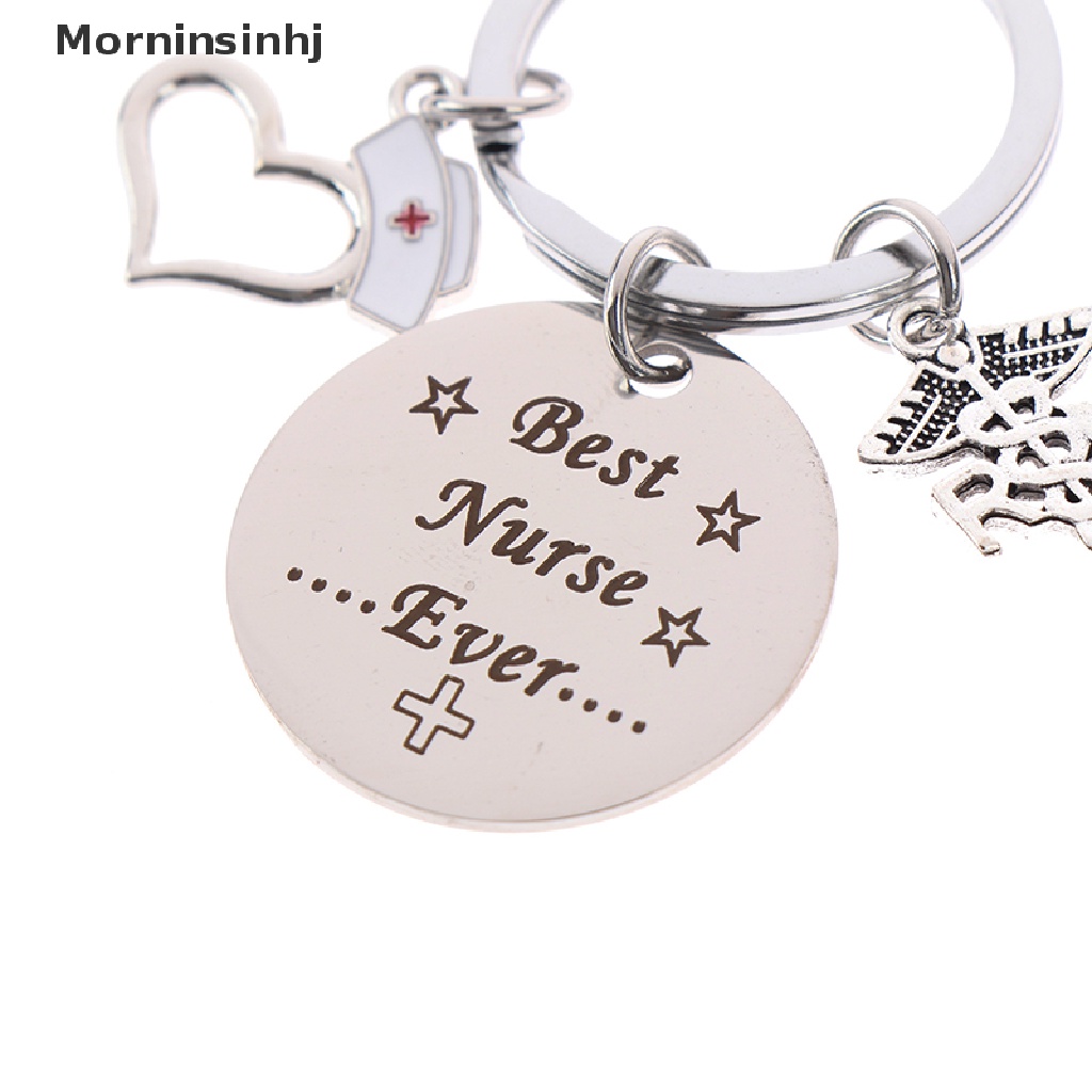 Mornin 1Pc Gantungan Kunci Hari Perawat Nurse Week Doctor Gift Pendant Keyring Best Nurse Ever id