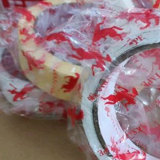 

masking tape isolasi kertas putih, kuning, lebar 24mm panjang 23 yard, ekonomis