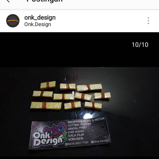 

cutting sticker stiker bebas desain printing waterproof label merk laminasi 49