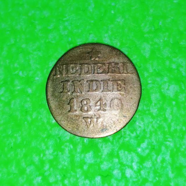 UB32 UANG KOIN KUNO BELANDA NEDERLAND INDIE 1 CENT TAHUN 1840 W KOLEKSI UANG KUNO INDONESIA