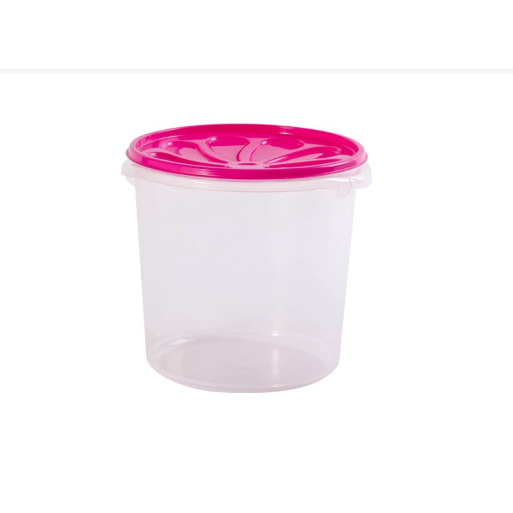 Toples Bulat 5L Dan 10L Toples PLastik Kerupuk Kedap TEBAL Berkualitas - 10liter