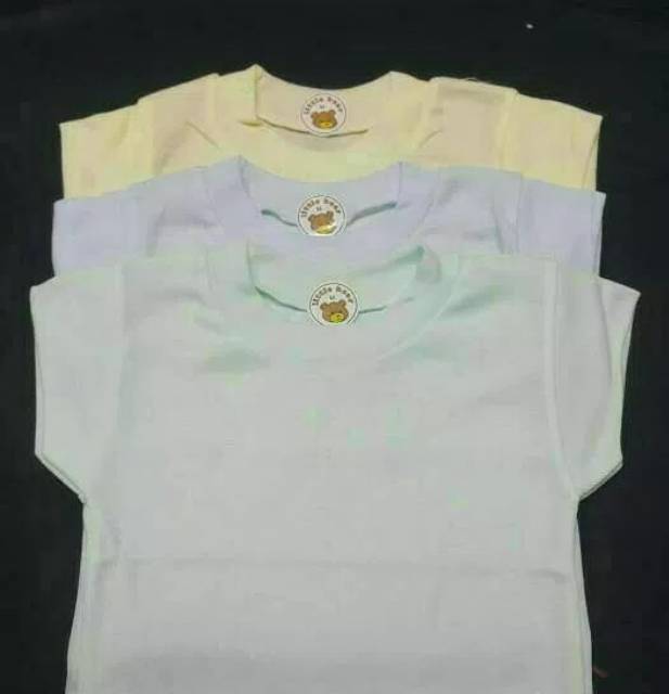 Kaos oblong anak bayi tipis pendek polos warna little bear bentata halus adem BACA DESKRIPSI LENGKAP-1