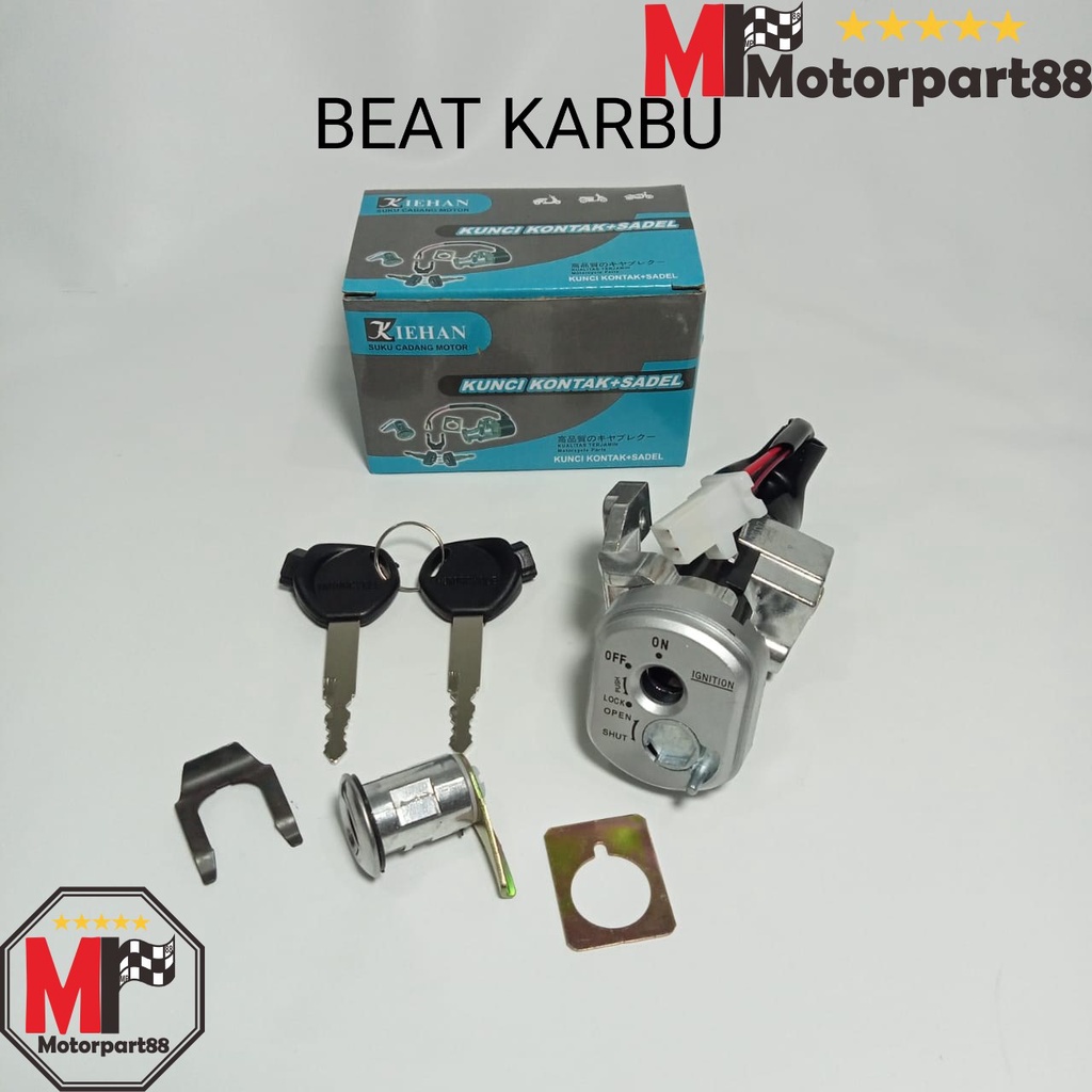 KUNCI KONTAK KH ASSY SET DEPAN DAN JOK BEAT KARBU