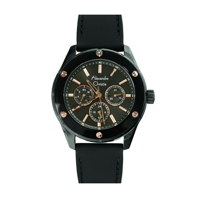 Jam tangan Original Alexandre Christie AC 2989 AC2989 Rubber fullset