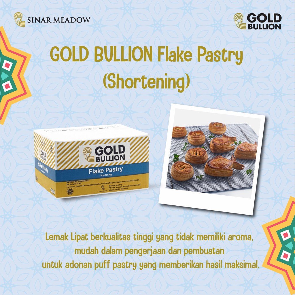 

Gold Bullion Flake Pastry 250gr KORSVET / KORVET SUPER / PUFF SHORTENING